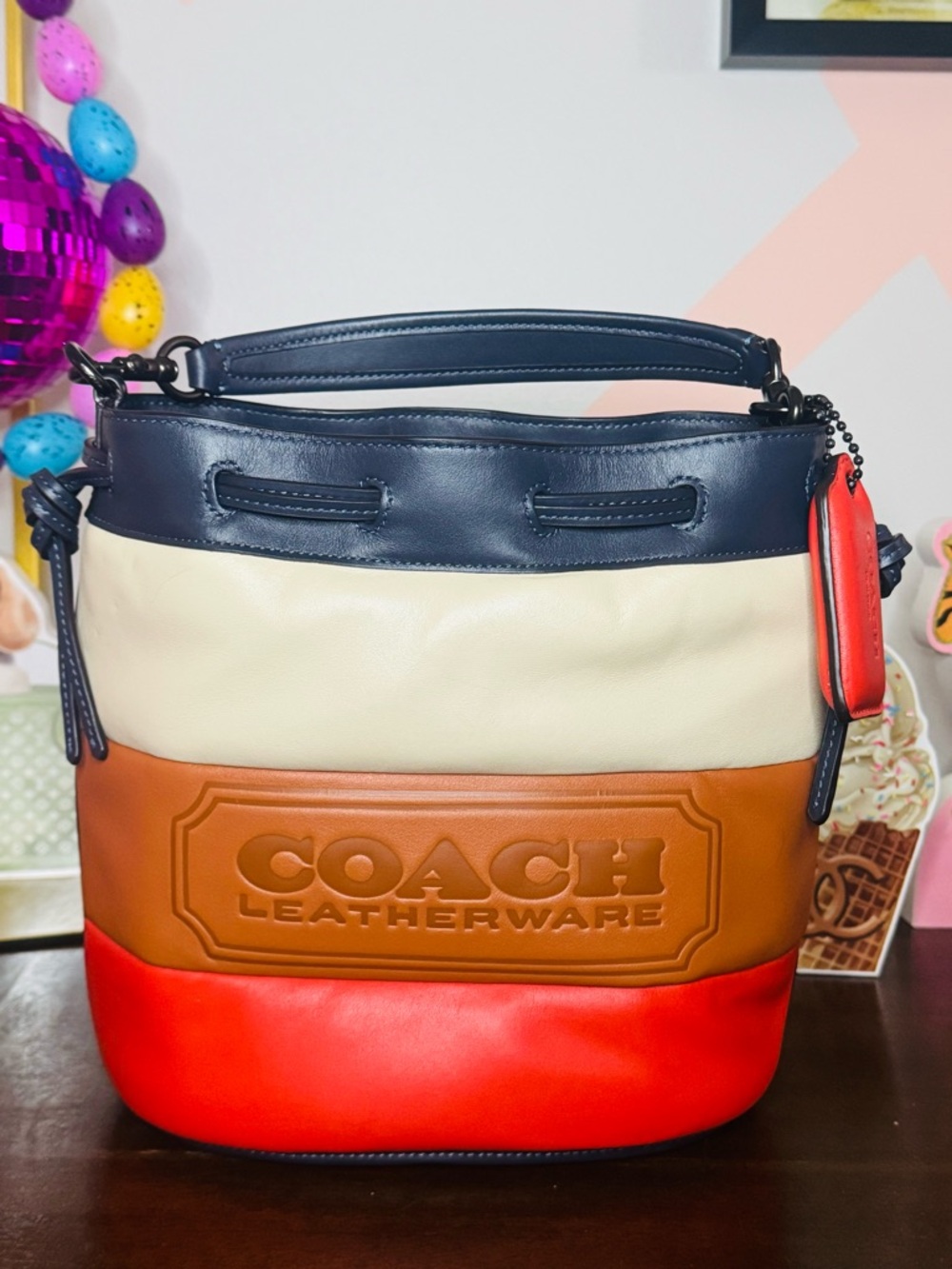 Coach Colorblock Leather Field Bucket Bag NWOT - Picture 6 of 15
